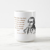Martin Luther Zitat über Bier Drinker Kaffeetasse (Mittel)