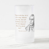 Martin Luther Zitat über Bier Drinker Mattglas Bierglas (Mittel)