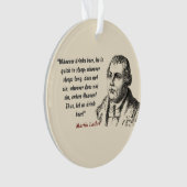 Martin Luther Zitat über Bier Drinker Ornament (Vorderseite)