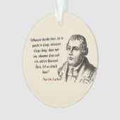 Martin Luther Zitat über Bier Drinker Ornament (Vorderseite)