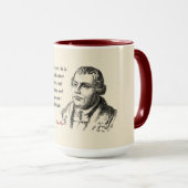 Martin Luther Zitat über Bier Drinker Tasse (VorderseiteRechts)