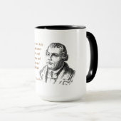 Martin Luther Zitat über Bier Drinker Tasse (VorderseiteRechts)