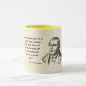 Martin Luther Zitat über Bier Drinker Tasse (Zentrum)