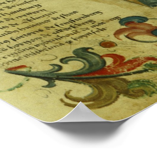 Martin Luthers Anmeldeformular Poster (Ecke)