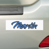 Martin Name blue Aufkleber Sticker Autoaufkleber (Auf Auto)