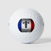 Martin Name mit französischer Flagge Golf Balls Golfball (Vorderseite)