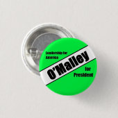 Martin O'Malley 2016 Button (Vorne & Hinten)