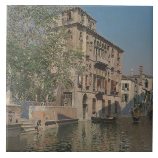 Martin Rico y Ortega - Ein Kanal in Venedig Fliese (Vorderseite)