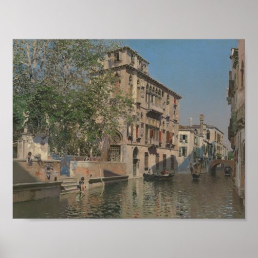 Martin Rico y Ortega - Ein Kanal in Venedig Poster (Vorne)