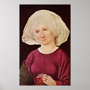 Martin Schongauer - Portrait einer jungen Frau Poster