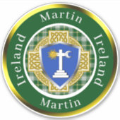 Martin Shield & Celtic Cross Personalisiert Aufkleber (Vorderseite)