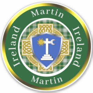 Martin Shield & Celtic Cross Personalisiert Aufkleber