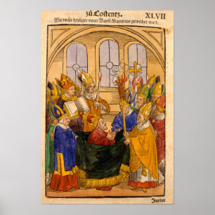 Martin V ist als Papst installiert Poster