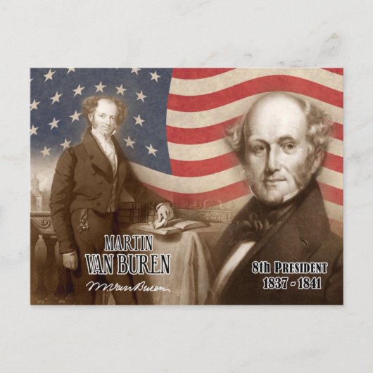 Martin Van Buren - 8. Präsident der USA Postkarte (Vorderseite)