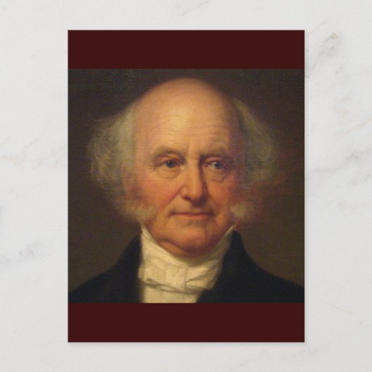 Martin Van Buren 8. Präsident Postkarte (Vorderseite)