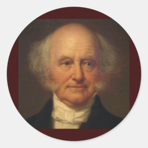 Martin Van Buren 8 Runder Aufkleber