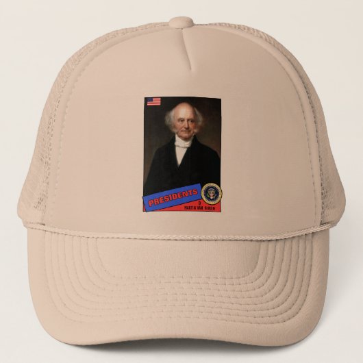 Martin Van Buren Baseball Card Truckerkappe (Vorderseite)