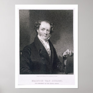 Martin Van Buren, graviert von E. Wellmore (gravi) Poster