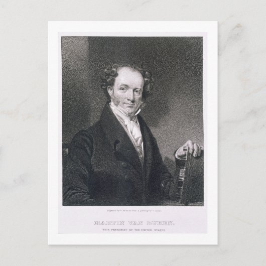 Martin Van Buren, graviert von E. Wellmore (gravi) Postkarte (Vorderseite)