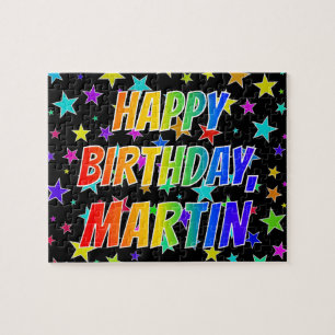"MARTIN" Vorname, Spaß "GLÜCKLICHER GEBURTSTAG" Puzzle