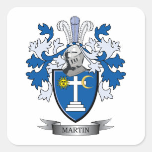 Martin-Wappen Quadratischer Aufkleber