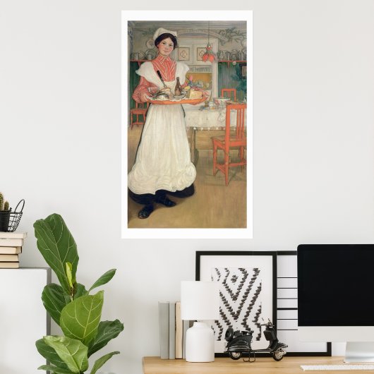 Martina Carry Breakfast on a Tray, 1904 Poster (Heimbüro)