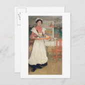 Martina Carry Breakfast on a Tray, 1904 Postkarte (Vorne/Hinten)