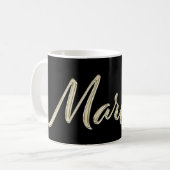 Martina white gold Handwriting Tasse Kaffeetasse (Vorderseite Links)