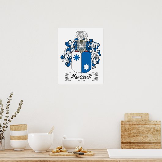 Martinelli-Familienwappen Poster (Küche)