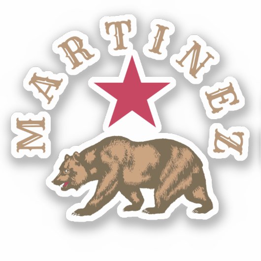 Martinez, California Classic Round Sticker (Vorderseite)