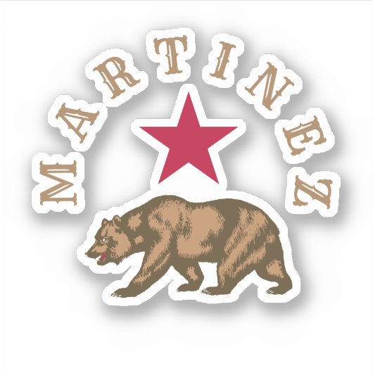 Martinez, California Classic Round Sticker (Vorderseite)