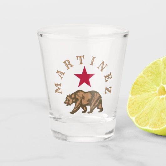 Martinez, California Shot Glass Schnapsglas (Vorderseite)