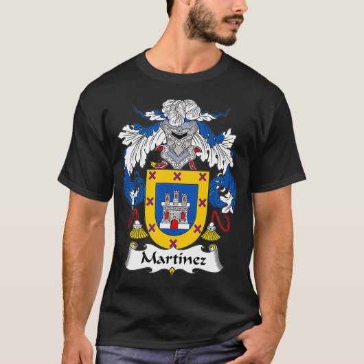 Martinez Coat of Arms Familienwappen T-Shirt (Vorderseite)