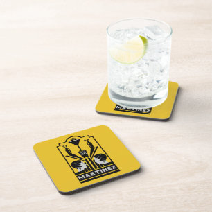 Martinez Cocktail Art Deco Getränkeuntersetzer