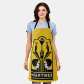 Martinez Cocktail Art Deco Schürze (Getragen)