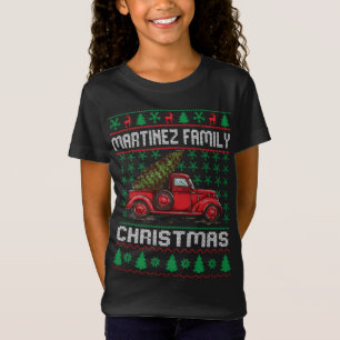 Martinez Familie Ugge Weihnachts Sweater Red Truck T-Shirt