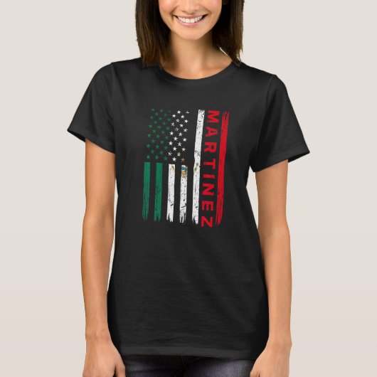 Martinez Familien Stolz Nachname Mexikanisch Ameri T-Shirt (Vorderseite)