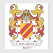 Martinez Familienwappen Aufkleber (Blatt)