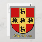 Martinez Family Shield Postkarte (Vorne/Hinten)