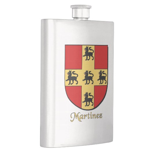 Martinez Heraldic Shield Flachmann (Rechts)