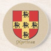 Martinez Heraldic Shield Getränkeuntersetzer (Vorne)