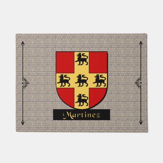 Martinez Historischer Schild auf Cobblestone Fußmatte (Vorderseite)