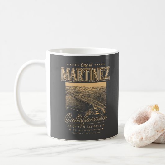 MARTINEZ KALIFORNIA - BRÜCKE BENICIA MARTINEZ KAFFEETASSE (Mit Donut)