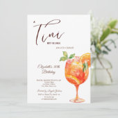 Martini A tini Bit Älter Grüner Geburtstag Einladung (Stehend Vorderseite)