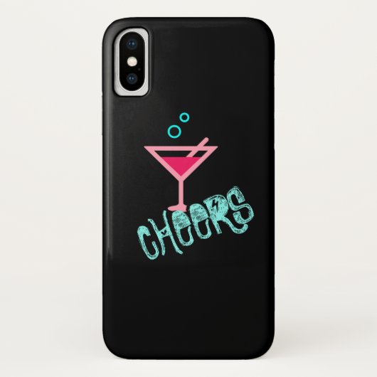 Martini - Alkohol trinken Pop Kunst, Rosa und Türk Case-Mate iPhone Hülle (Rückseite)