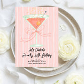Martini and a Bow Milestone Birthday Einladung