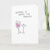 Martini and Wine Glases Karte (Vorderseite)