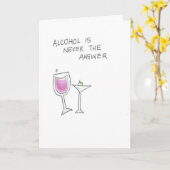 Martini and Wine Glases Karte (Gelbe Blume)