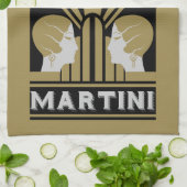 Martini Art Deco Geschirrtuch (Gefaltet)