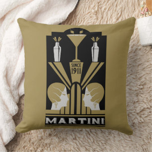 Martini Art Deco Kissen